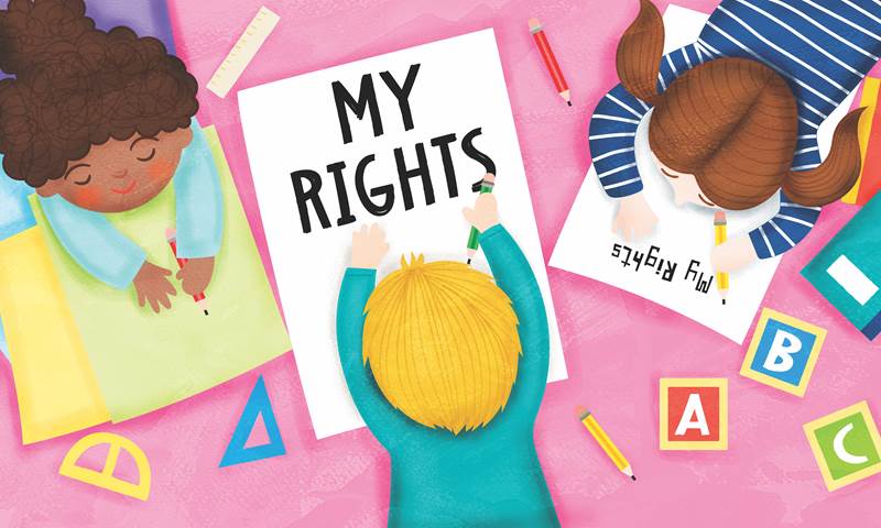 'my rights' children making posters