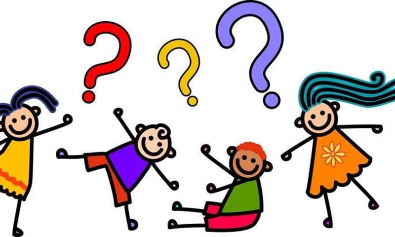 Children with question marks over their head