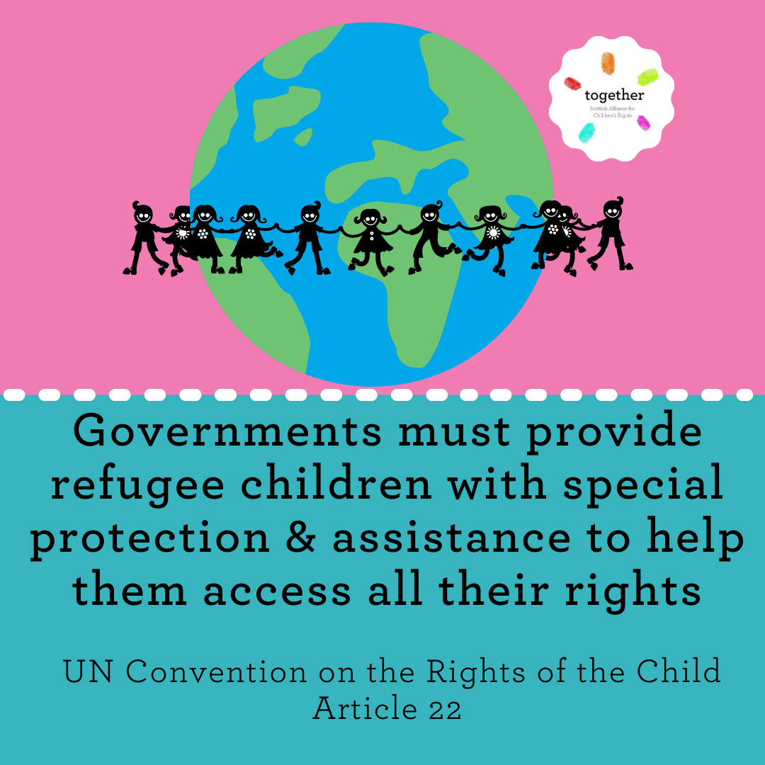 Governments must provide refugee children with special protection and assistance to help them access their rights -uncrc article 22