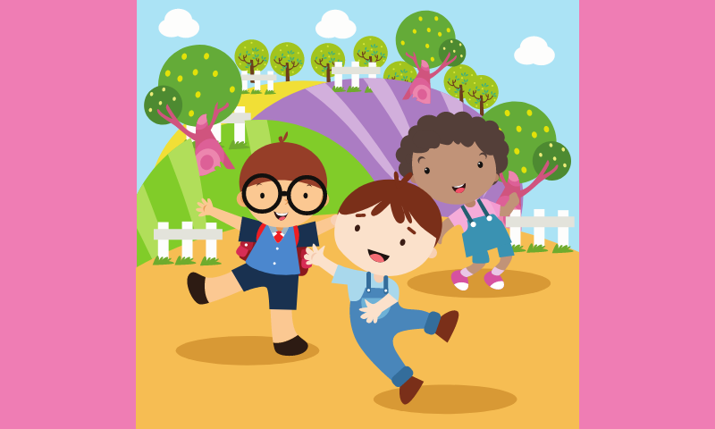 children playing in a park