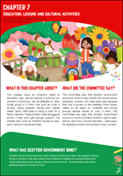 screenshot of chapter 7, education, leisure and cultural activities